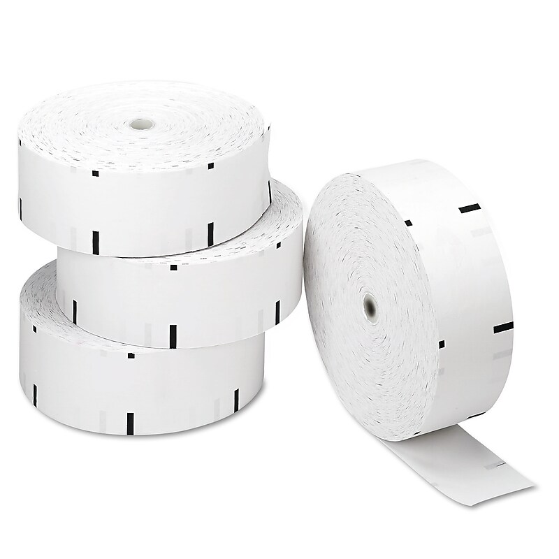 Iconex Direct Thermal Printing Paper Rolls, 0.69" Core, 3.13" x 1960 ft., White, 4/Carton image 1