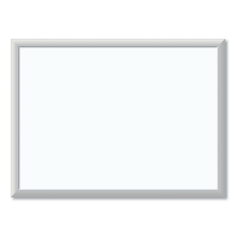 U Brands Melamine Dry Erase Whiteboard, Silver Aluminum Frame, 23" x 17" (00030AANNN) image 1