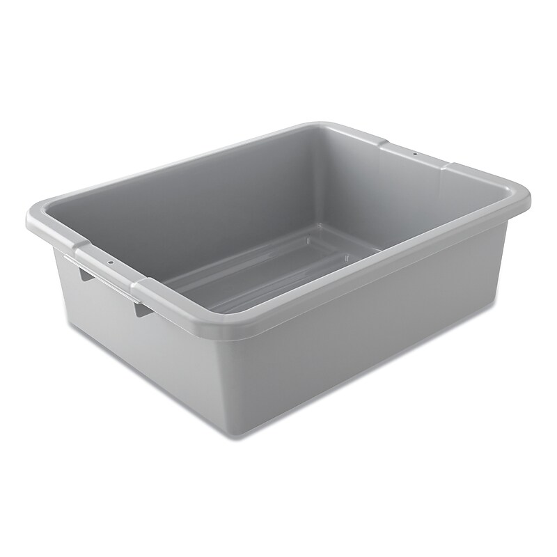 Rubbermaid Commercial Bus/Utility Box, 17.3" x 7" x 21.5", Gray image 1