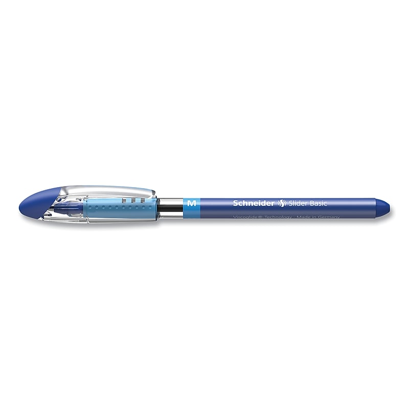 Schneider Slider Basic Ballpoint Pen, Medium Point, Blue Ink, 10/Box (151103) image 1