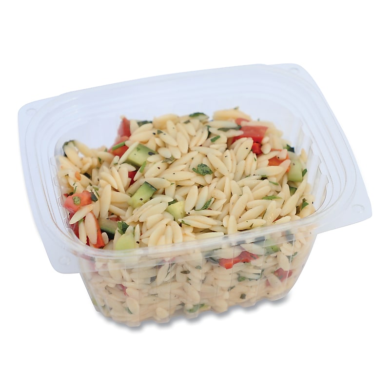World Centric PLA Rectangular Deli Containers, 16 oz, 4.8 x 5.9 x 2.8, Clear, 900/Carton image 1