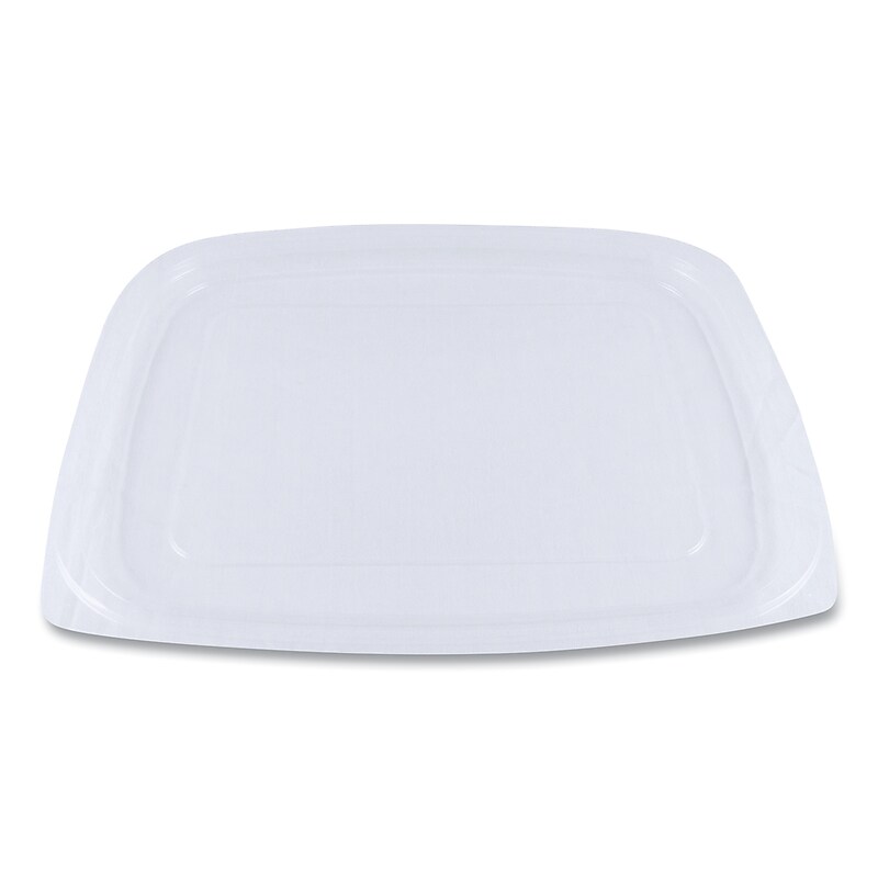 World Centric PLA Rectangular Deli Container Lids, 6.5 x 7.5 x 0.3, Clear, 600/Carton image 1