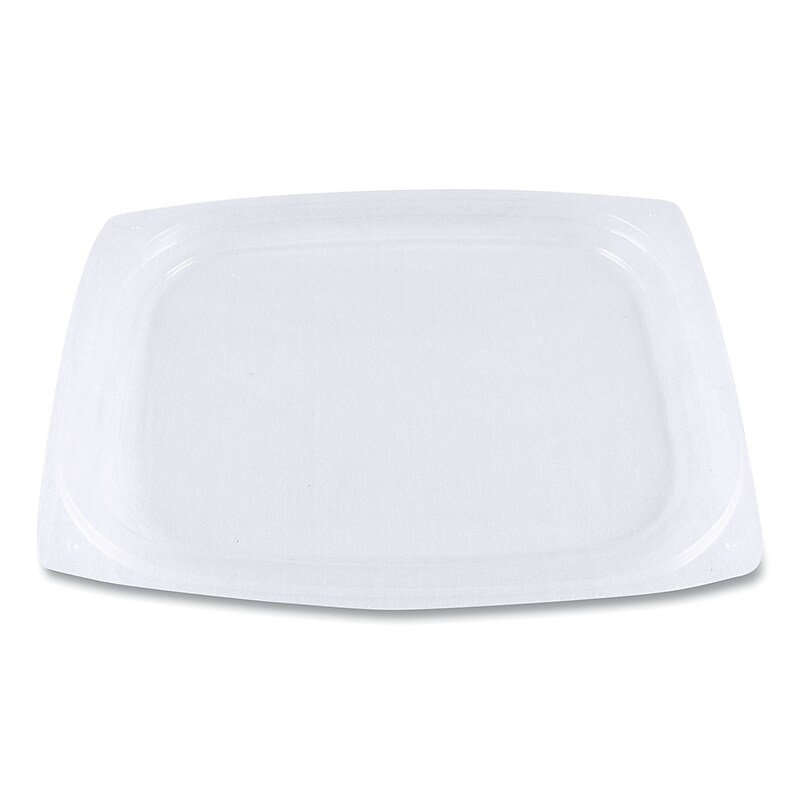 World Centric PLA Rectangular Deli Container Lids, 4.8 x 5.9 x 0.3, Clear, 900/Carton image 1