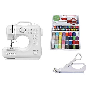 Michley LSS-505+ Combo 12-Stitch Desktop Sewing Machine with Sewing Kit and Electric Scissors (616641742027)