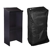 AdirOffice 45.8" Podium Lectern, with Cover Black (661-01-BLK)