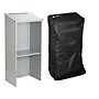 AdirOffice 46" Podium Lectern with Cover, Silver Grain (661-01-SIL-PKG)~#|#~sp168851519_sc7