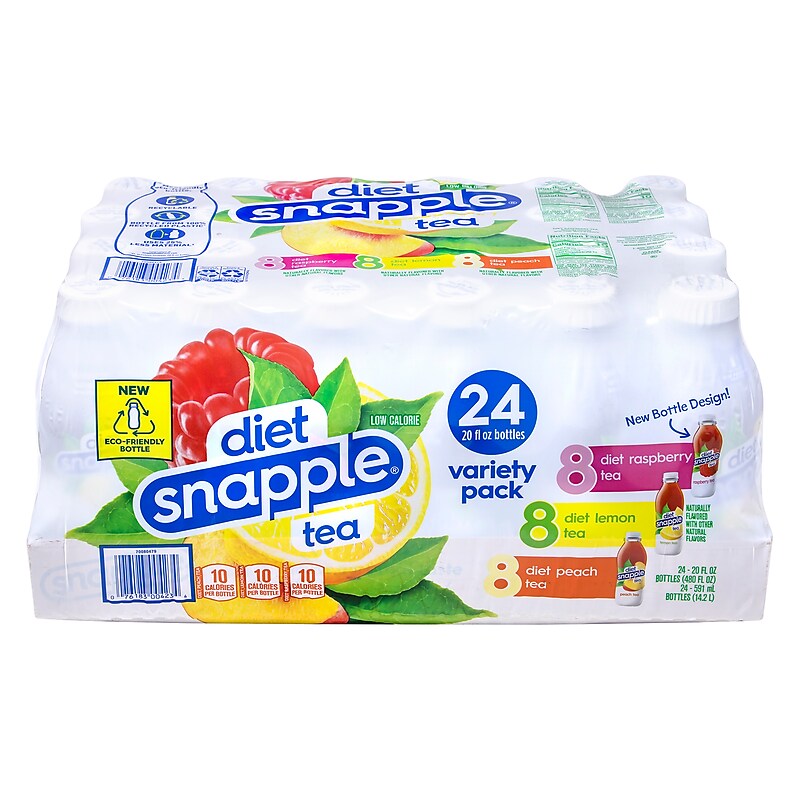 Diet Snapple Ice Tea Variety Pack, 20 oz., 24/Pack (220-02043) image 1