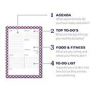 Kahootie Co Daily Schedule Notepad, A5 8.3" x 5.8", 50 sheets per pad, Pink(ADNPP)