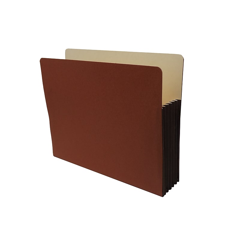 Medical Arts Press File Pocket, 5 1/4" Expansion, Letter Size, Red, 25/Box (PRMP1215) image 1