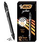 BIC Gel-ocity Quick Dry Retractable Gel Pen, Medium Point, 0.7 mm, Black Ink, 12/Pack (RGLCG11-BLK)~#|#~sp168939783_sc7
