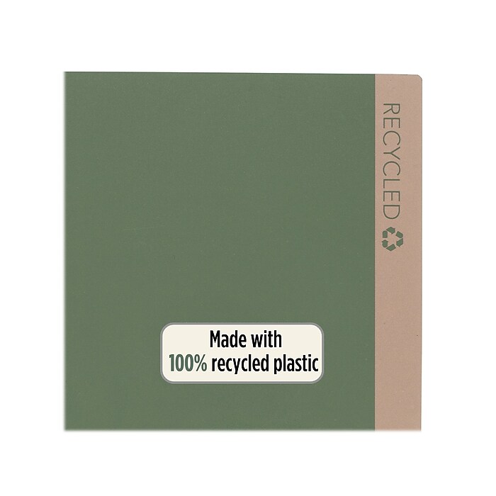 Five Star 100% Recycled 3-Hole Punched 2-Pocket Paper Folder