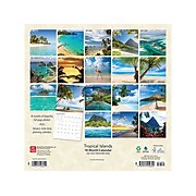 2022-2023 BrownTrout Tropical Islands 12" x 12" Monthly Wall Calendar (9781975454845)