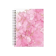 2022-2023 Plato Crackled Blush 6" x 7.75" Weekly Desk Planner, Pink/Gold (9781975450366)