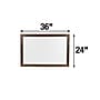 Excello Global Products Magnetic Dry-Erase Whiteboard, Rustic Wood Frame, 3' x 2' (EGP-HD-0077)~#|#~sp169025043_sc7