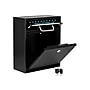 AdirOffice Steel Ultimate Locking Wall Mounted Drop Box Interoffice Mailbox, Medium, Black (631-05-BLK-PKG)~#|#~sp169025123_sc7