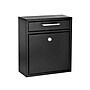 AdirOffice Steel Ultimate Locking Wall Mounted Drop Box Interoffice Mailbox, Medium, Black (631-05-BLK-PKG)~#|#~sp169025124_sc7