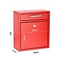 AdirOffice Steel Indoor/Outdoor Interoffice Mailbox, Medium, Red (631-05-RED-PKG)~#|#~sp169025159_sc7