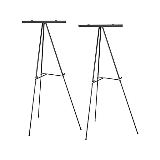 Excello Global Products Flip Chart Presentation Easel, 70", Black