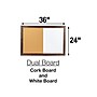 Excello Global Products Combination Dry-Erase Whiteboard, Wood Frame, 3' x 2' (EGP-HD-0078)~#|#~sp169025222_sc7