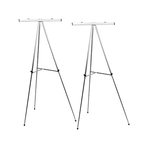 Excello Global Products Flip Chart Presentation Easel, 70", Silver