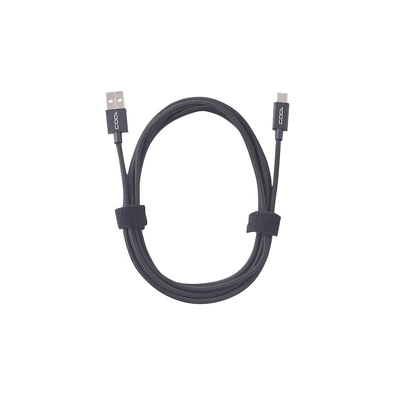 CODi 6' USB-C to USB-A Braided Nylon Charge & Sync Cable, Black (A10161) image 1