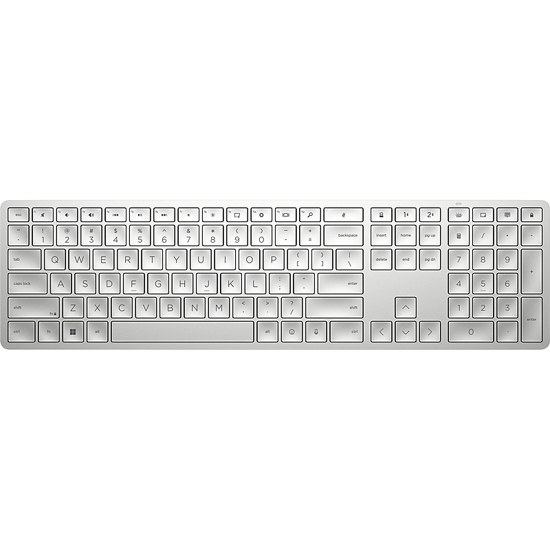 HP 970 Wireless Programmable Keyboard, Natural Silver (3Z729AA#ABA) image 1