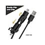 scosche SmartSync 3' USB Type-A to Micro-USB/Mini-USB/Mini-USB Type-B/USB Type-C Cable, Male to Male, Black (MMMC-SP)~#|#~sp169189186_sc7