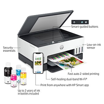 HP Smart Tank 6001 Inkjet Printer, All-in-One Supertank, Print/Copy/Scan (2H0B9A)