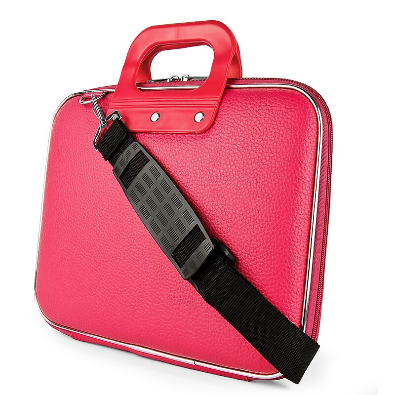SumacLife Cady 14" Faux Leather Laptop Bag, Pink (NBKLEA564) image 1