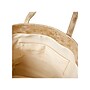 Martha Stewart Deluxe Beige/Gold Canvas/Faux Leather Tote, Large (MS106A)~#|#~sp169516445_sc7