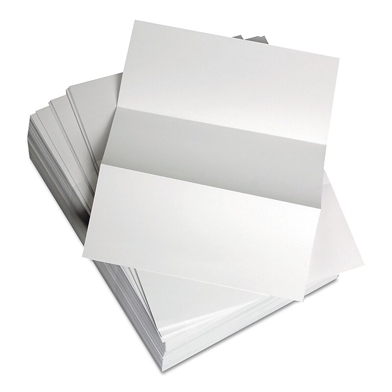 Lettermark Custom Cut-Sheet Copy Paper, 92 Bright, Micro-Perforated Every 3.66", 24lb, 8.5 x 11, White, 500/Ream image 1