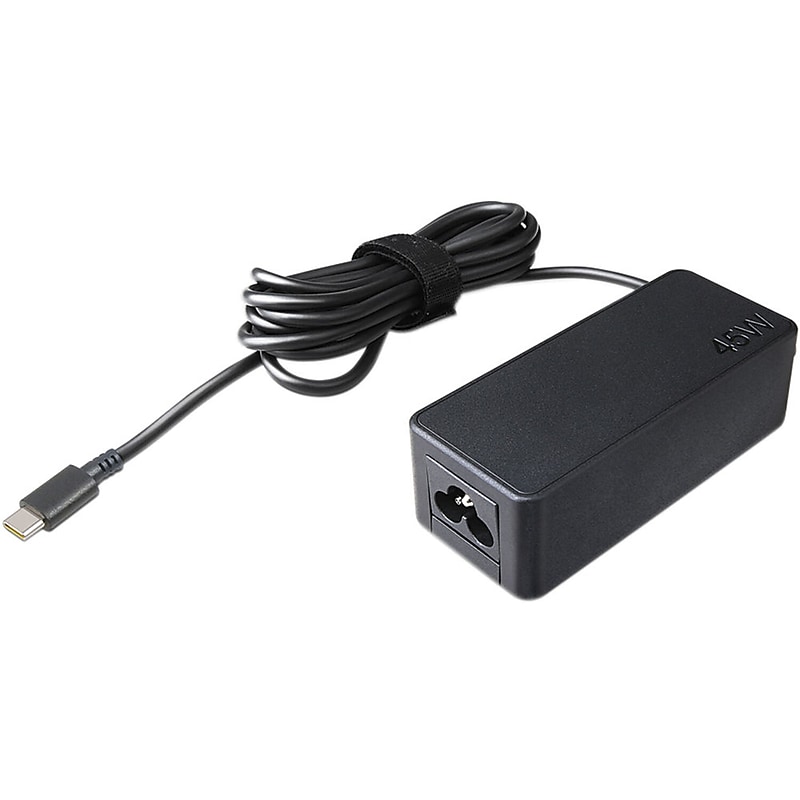 Lenovo 45W USB-C AC Adapter for Notebook/Tablet PCs, Black (4X20M26252) image 1