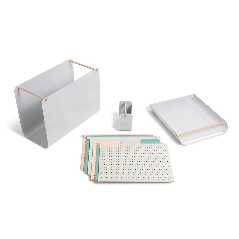 U Brands Arc Filing Value Pack Desk Organizer Set, Multicolor (4309U00-01) image 1