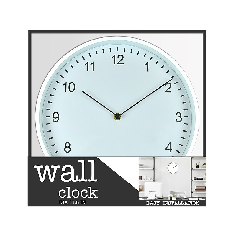 Enchante Wall Clock, Plastic, 12" (ST7H1112 WHT) image 1