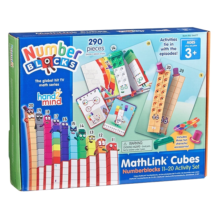 hand2mind Numberblocks MathLink Cubes 11-20 Activity Set, Assorted