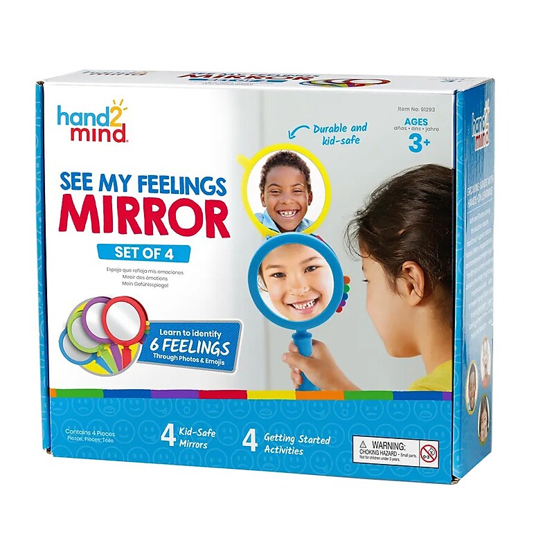 hand2mind See My Feelings Mirrors, 4/Set (91293) image 1