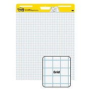 Post-it® Super Sticky Easel Pad, 25" x 30", White with Blue Grid, 30 Sheets/Pad, 4 Pads/Pack (560-VAD-4PK)