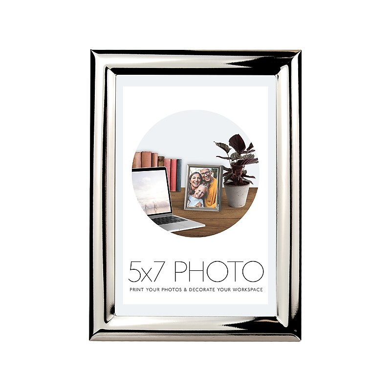 SHEFFIELD HOME 5" x 7" Metal Picture Frame, Silver (ST7H1857 SIL) image 1