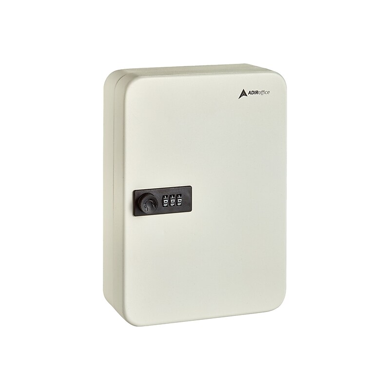 AdirOffice 48-Key Cabinet with Combination Lock and Key Tags, White (682-48-WHI-689-PKG) image 1