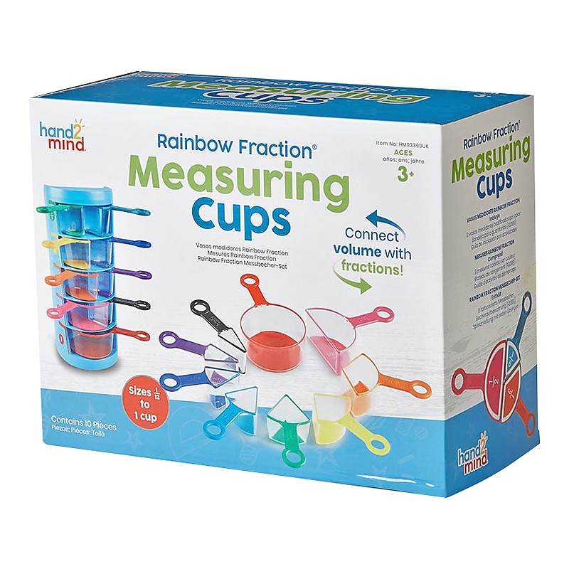 Rainbow Fraction Measuring Cups, 9/Pack (93399) image 1