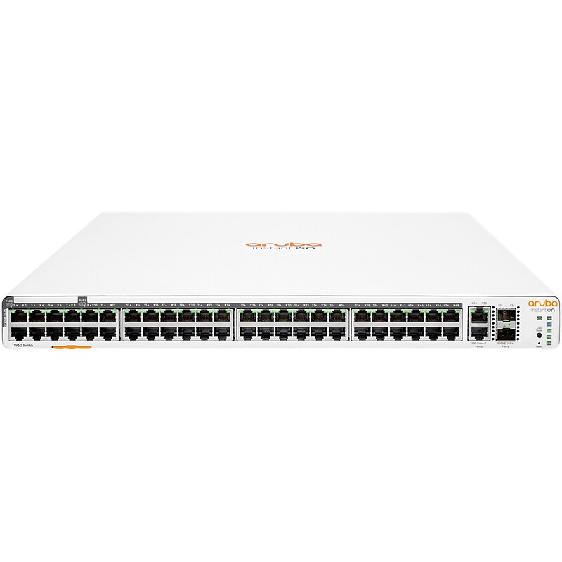 Aruba Instant On 1960 48-Port Gigabit Ethernet Managed Switch, 10/100/1000 Mbps, White (JL809A#ABA) image 1