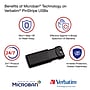 Verbatim PinStripe 64GB USB 3.2 Type-A Flash Drive, Black (49318)~#|#~sp169867303_sc7