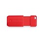 Verbatim PinStripe 64GB USB 2.0 Type A Flash Drive, Caribbean Blue, Red, 2/Pack (70059)~#|#~sp169867443_sc7