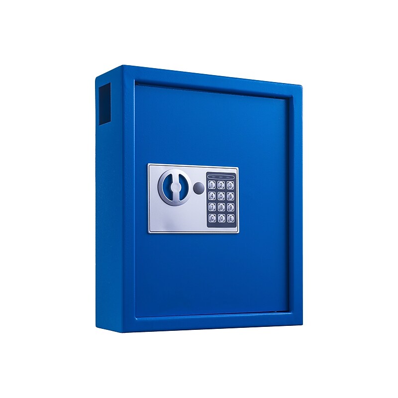 AdirOffice 40-Key Digital Lock Cabinet with Key Tags, Blue (680-40-BLU-689-PKG) image 1