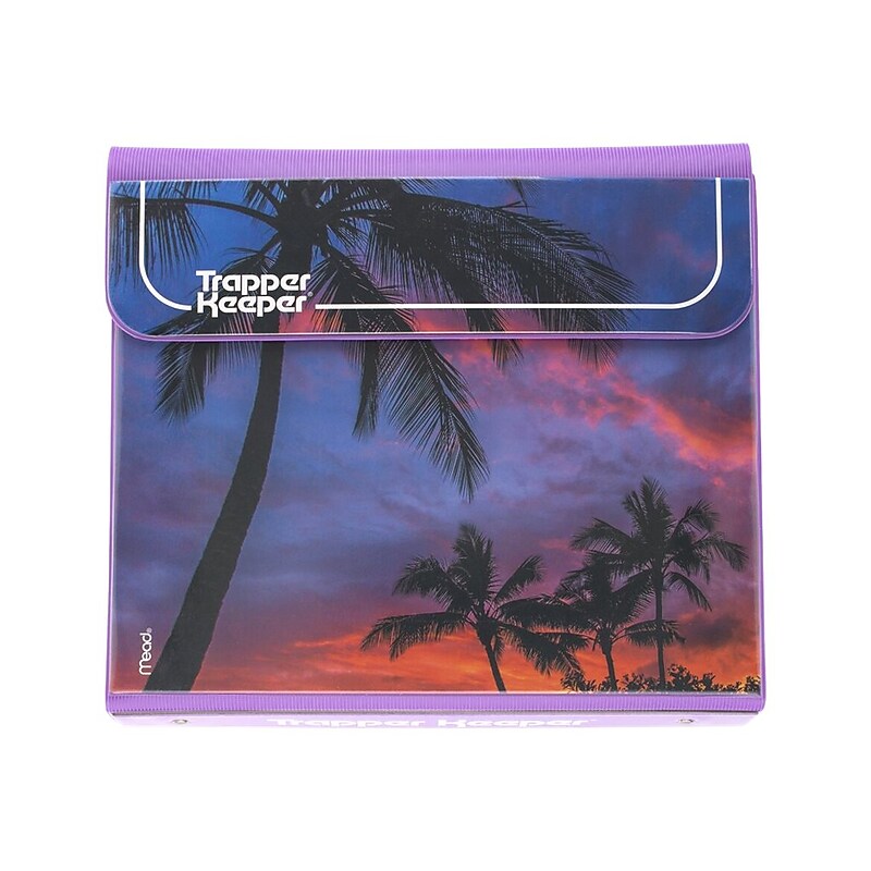 Mead Trapper Keeper 1" 3-Ring Non-View Binder, Palm Trees (260038FDE1-ECM) image 1