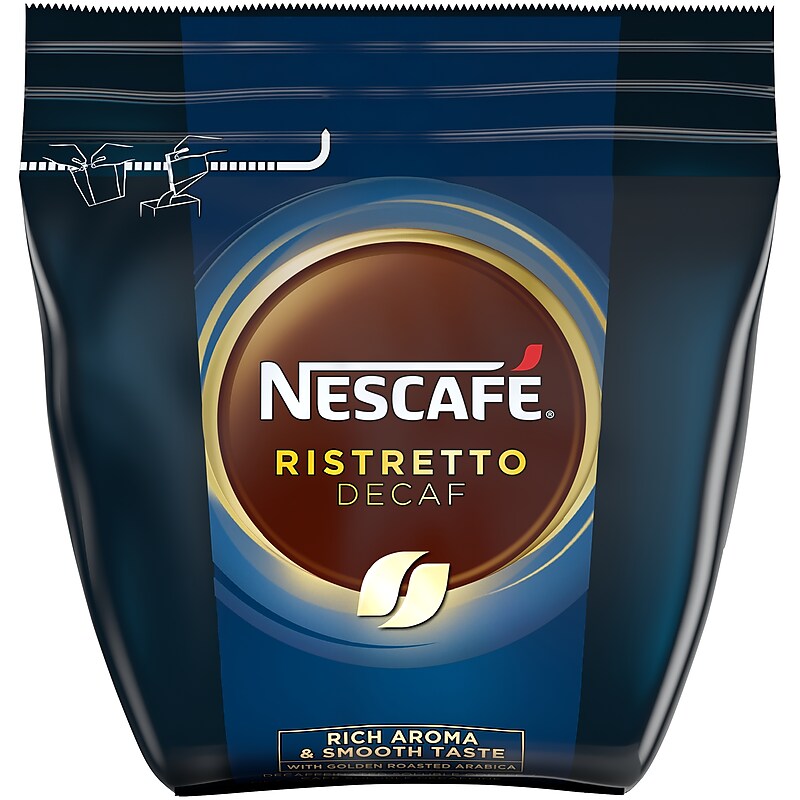 Nescafe Ristretto Decaf, Decaffeinated Soluble Coffee, .5 Lb (4 Bags) image 1