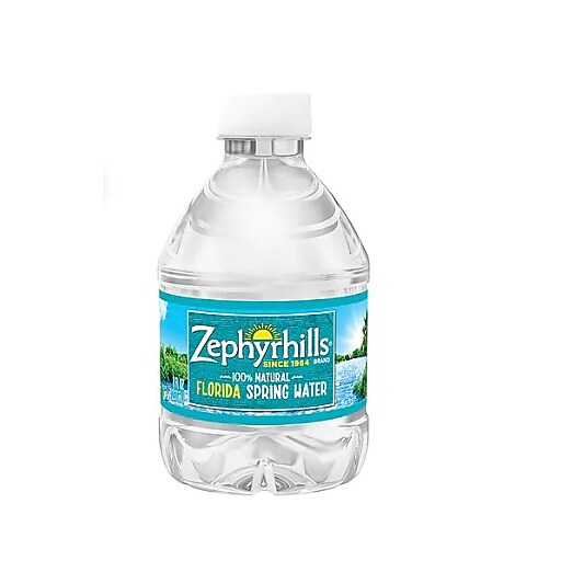 Zephyrhills 100 Natural Spring Water, 8Ounce Mini Plastic Bottles, 48
