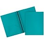 JAM Paper POP 2-Pocket Plastic Folders with Fastener, Teal Blue, 6/Pack (382ECteu)~#|#~sp170186332_sc7