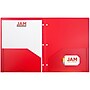 JAM Paper Heavy Duty 2-Pocket Presentation Folders, Red, 6/Pack (383HHPreb)~#|#~sp170186492_sc7