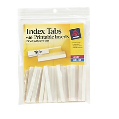 Pendaflex Hanging File Folder Tabs – 1/5 Cut, 2-Inch, Yellow Tab With White Inserts | 25-Pack, PVC-Free, For Office Organization